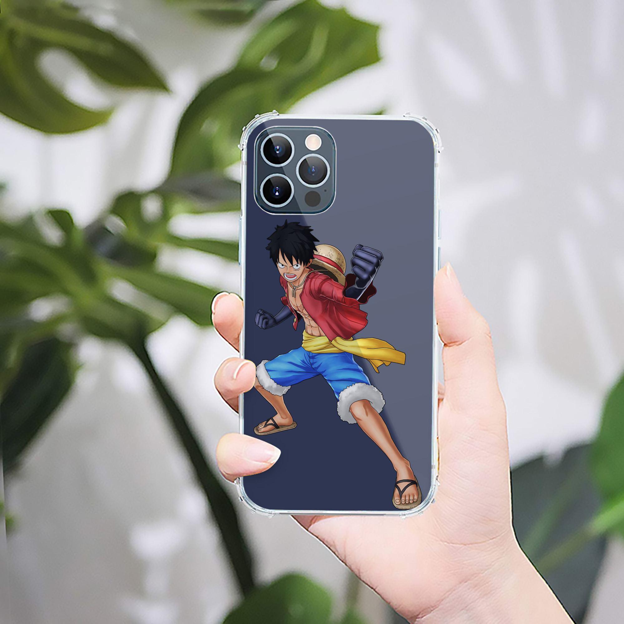 （画像用） ワンピース モンキー・D・ルフィ ONE PIECE Monkey D. Luffy 【iPhone 12シリーズ対応】透明スマホケース（クリアソフトケース）
